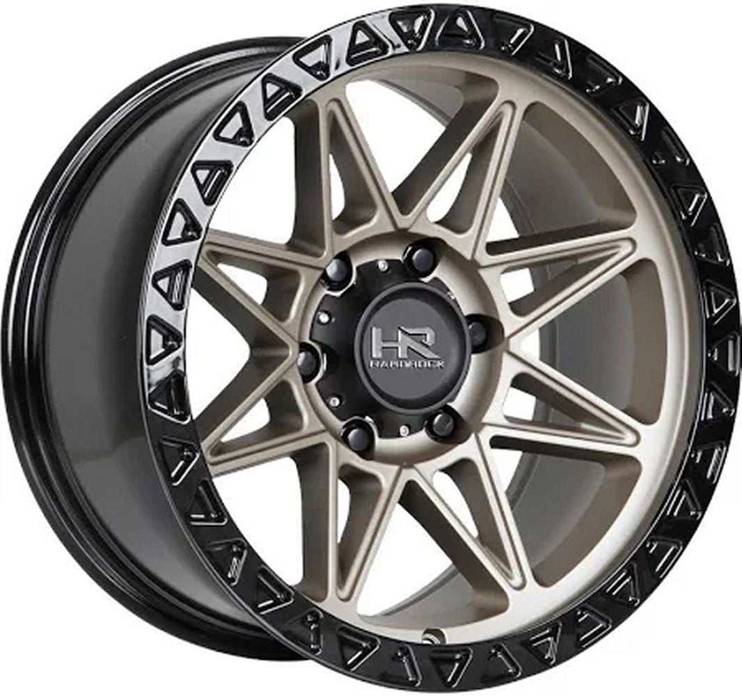 17x9 Hardrock Off-Road H109 Matte Bronze w/ Matte Black Lip Ring 6x135 -12mm