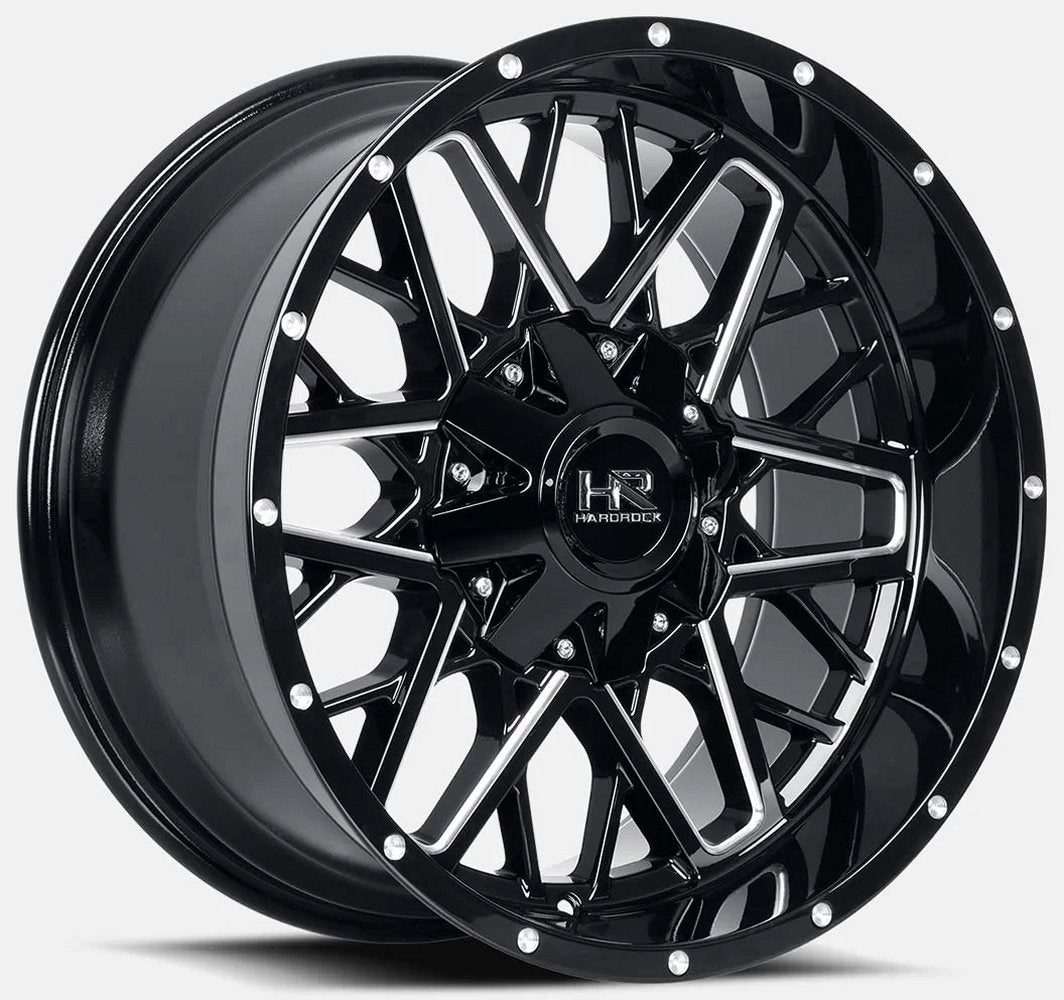 20x9 Hardrock Off-Road H714 Gloss Black Milled 6x120 6x5.5/139.7 0mm