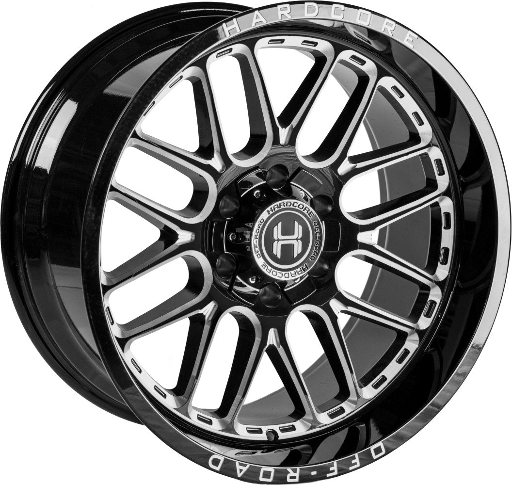 20x9 Hardcore Off-Road HC102 Gloss Black Milled 8x170 0mm - Flex Offroad