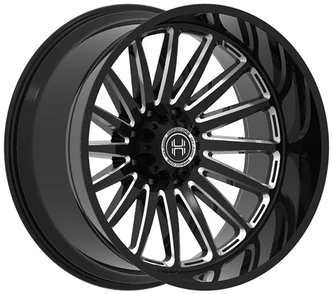 20x10 Hardcore Off-Road HC105 Gloss Black Milled 6x135 8x180 -19mm - Flex Offroad