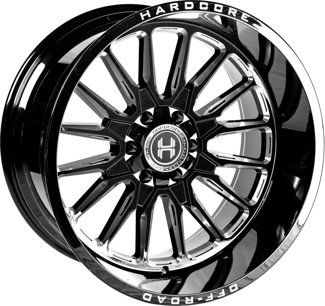 20x9 Hardcore Off-Road HC24 Gloss Black Milled 8x180 0mm - Flex Offroad