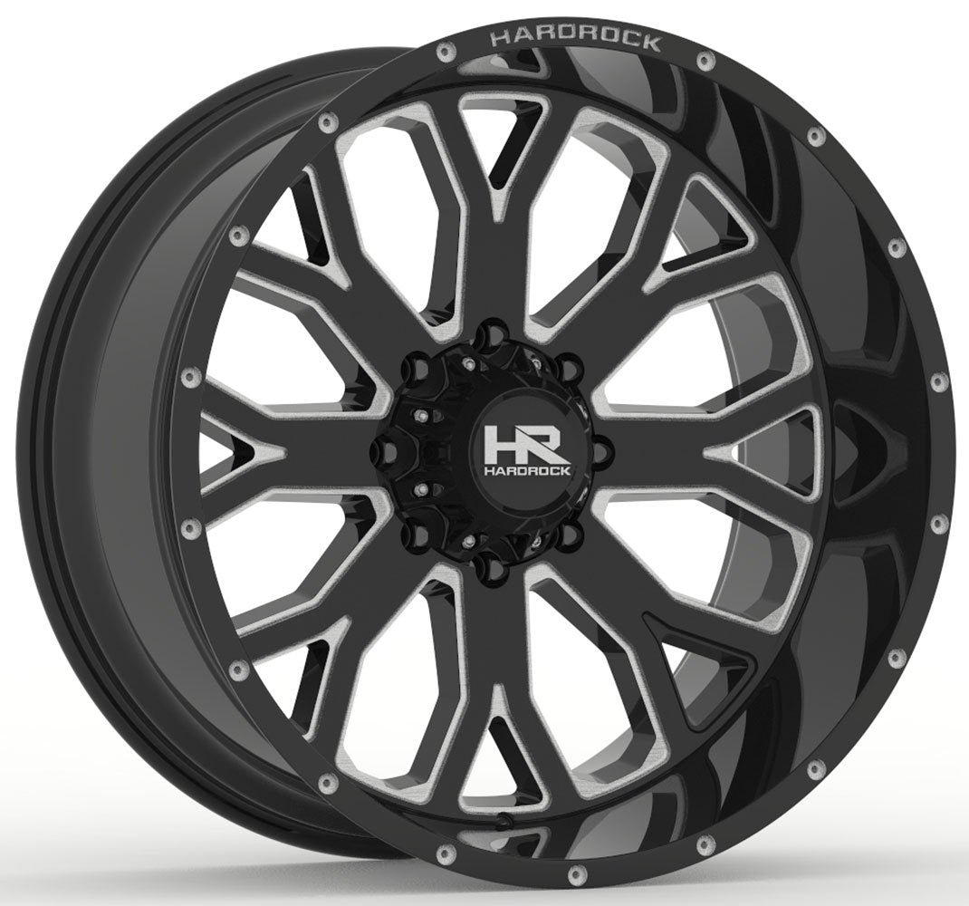 20x12 Hardrock Off-Road H504 Slammer Xposed Gloss Black Milled (* May Require Trimming) 5x150 -44mm