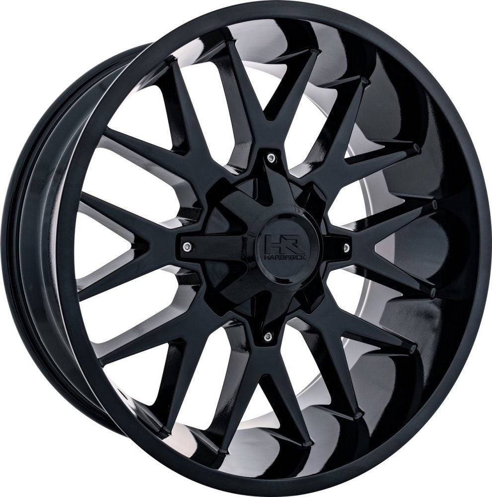 20x10 Hardrock Off-Road H700 Affliction Gloss Black 8x180 -19mm - Flex Offroad