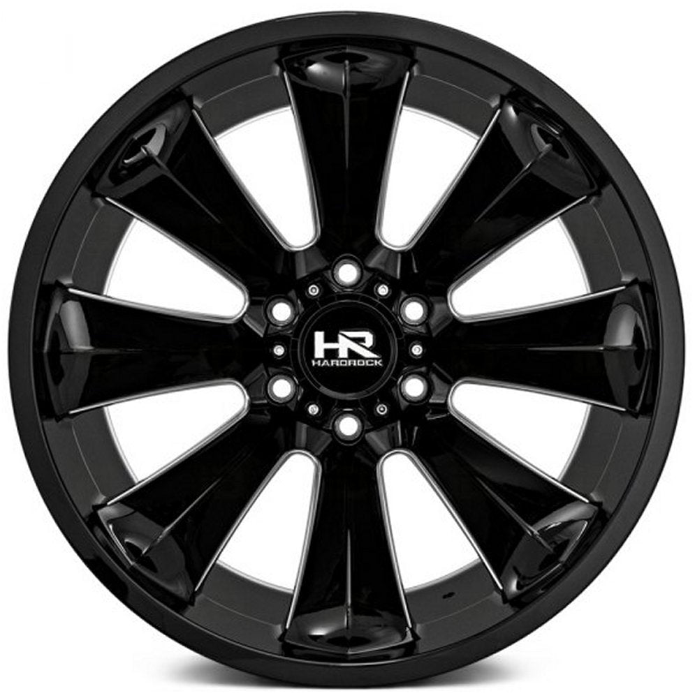 20x10 Hardrock Off-Road H506 Gloss Black Milled 5x150 -19mm - Flex Offroad
