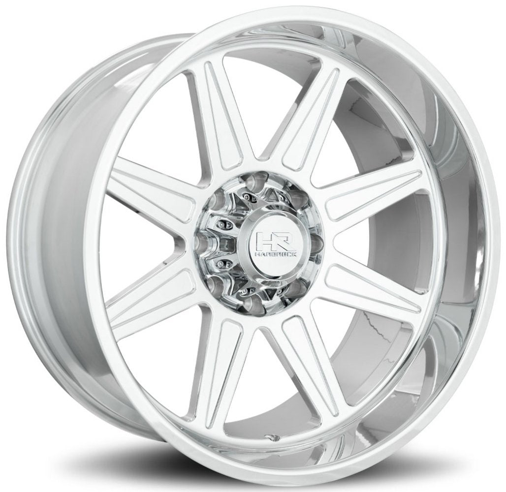 22x12 Hardrock Off-Road H906 Polished (Concave Forged) (* May Require Trimming) 8x170 -51mm - Flex Offroad