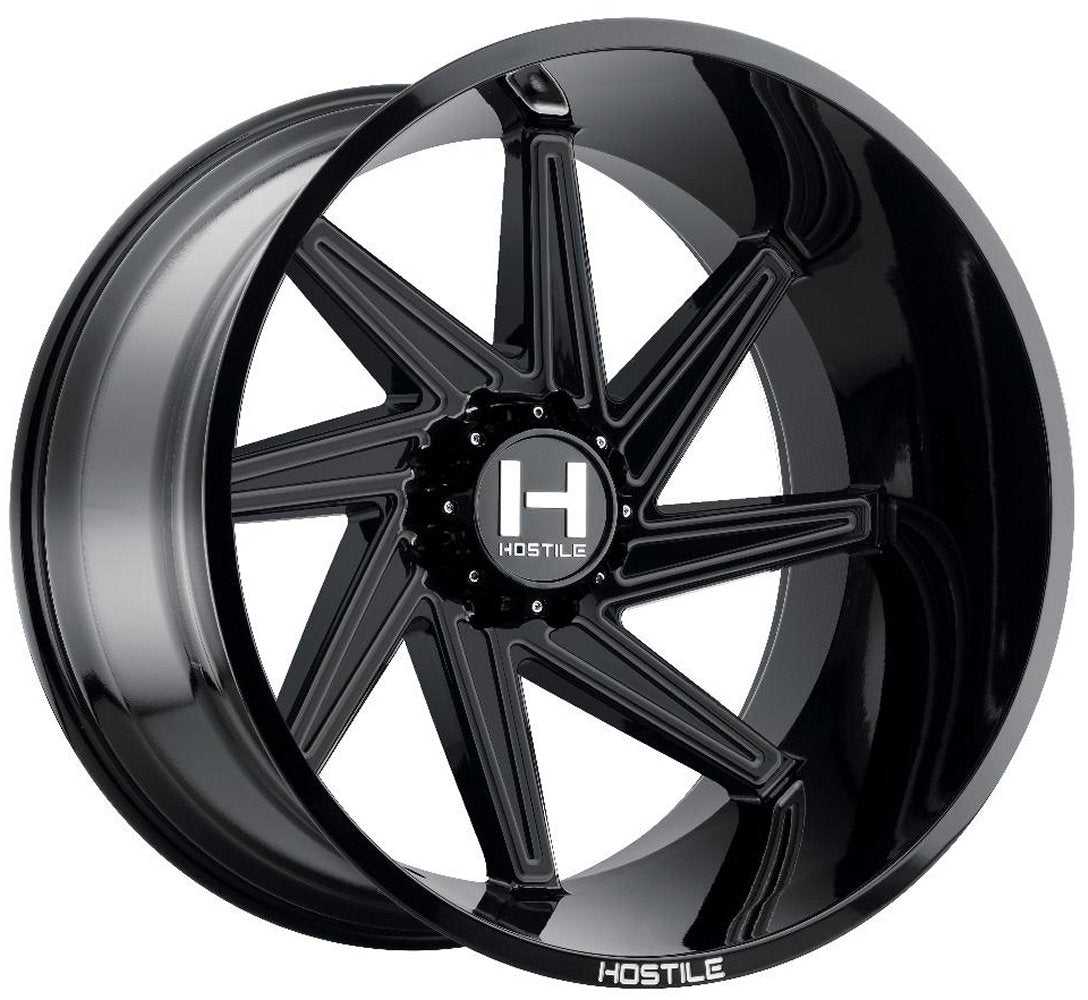 22x12 Hostile H119 Dagr Asphalt (* May Require Trimming) 8x180 -44mm - Flex Offroad