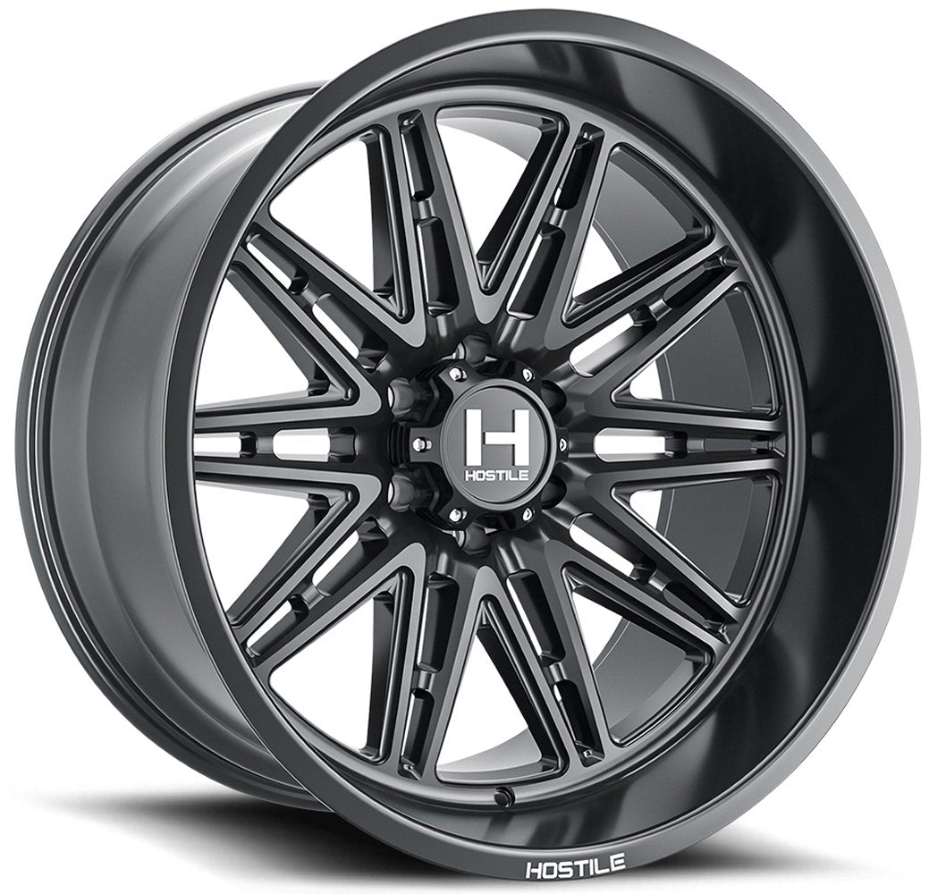 22x12 Hostile H126 Maniac Asphalt (6 Lug)Â (* May Require Trimming) 6x135 -44mm - Flex Offroad