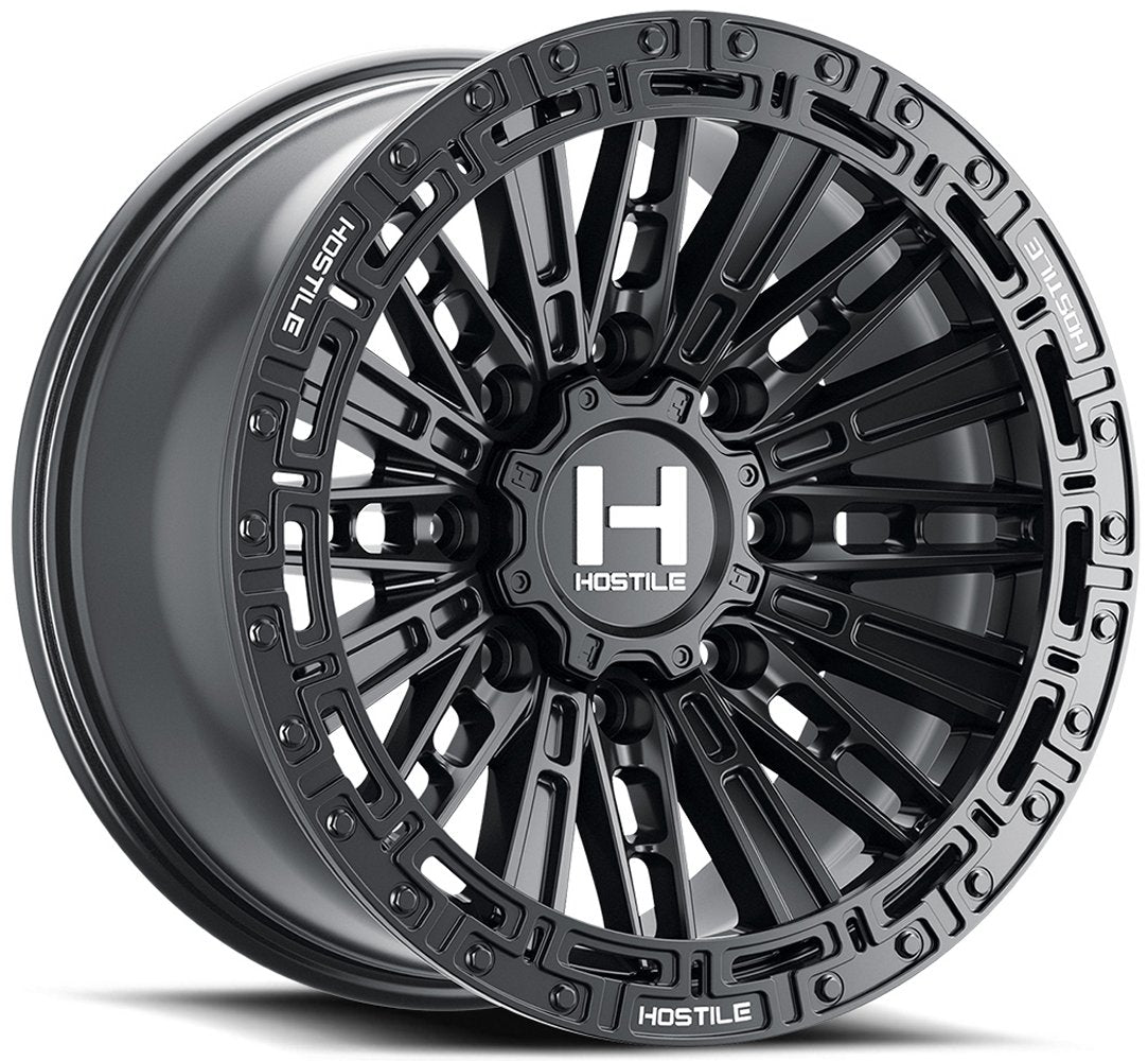 18x9 Hostile H129 Mojave Asphalt (8 Lug) 8x6.5/165 12mm - Flex Offroad
