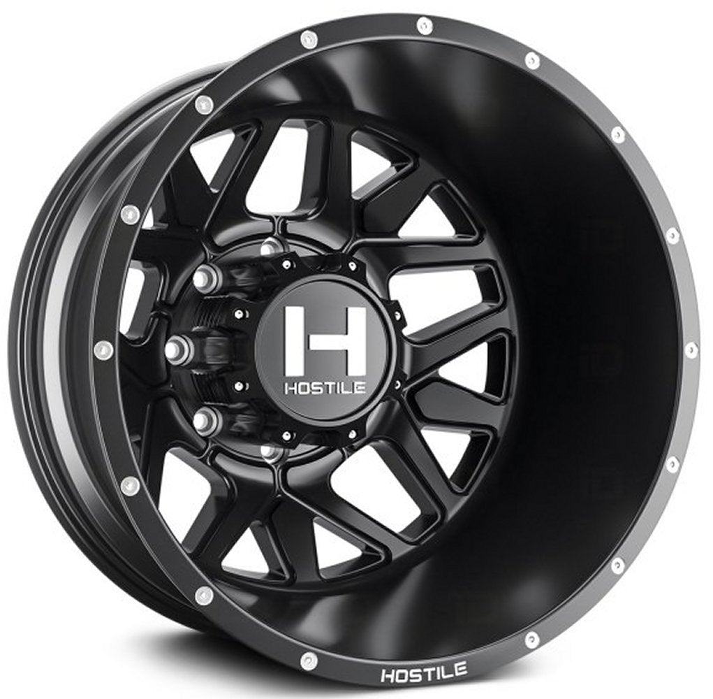 20x8.25 Hostile H402 Diablo Dually Rear Asphalt 8X6.5/165 -221 MM 121.6 C.B. - Flex Offroad