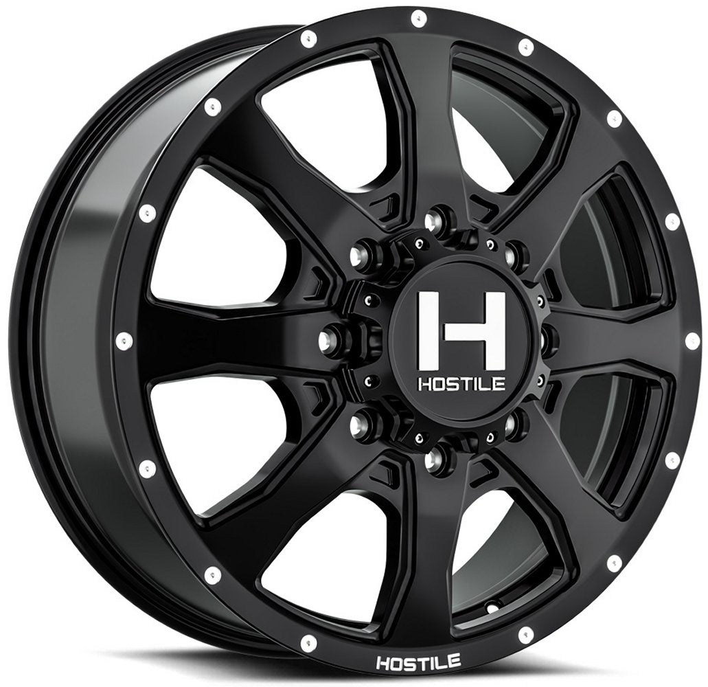 22x8.25 Hostile H402 Kodiak Dually Front Asphalt 8X6.5/165 123 MM 121.6 C.B. - Flex Offroad