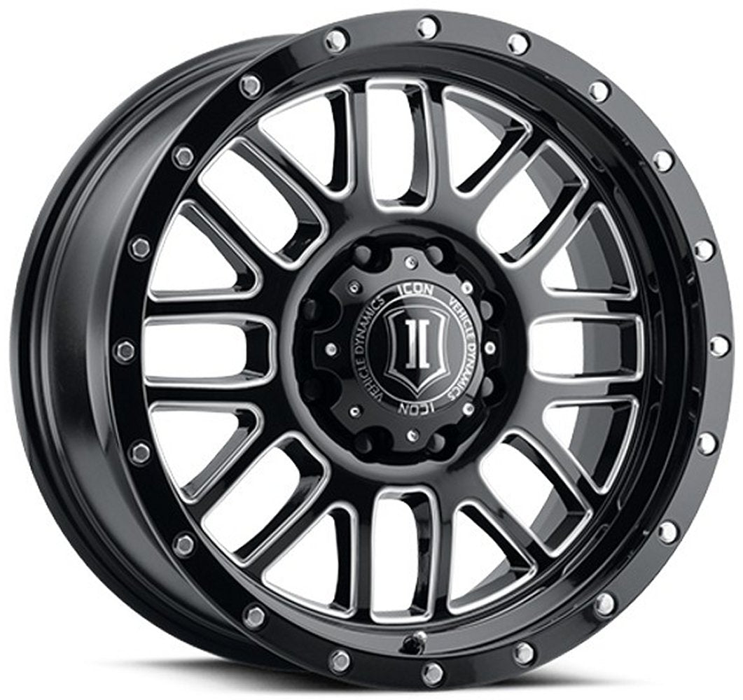(Special Pricing) 20x9 ICON Alpha Gloss Black Milled 6x5.5/139.7 16mm - Flex Offroad
