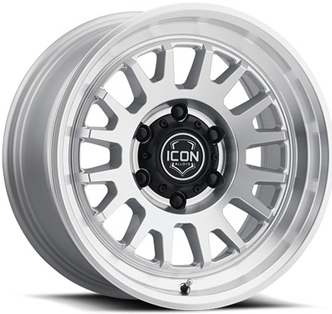(Special Pricing) 17x8.5 ICON Anza Silver Machined 5x5/127 -6mm
