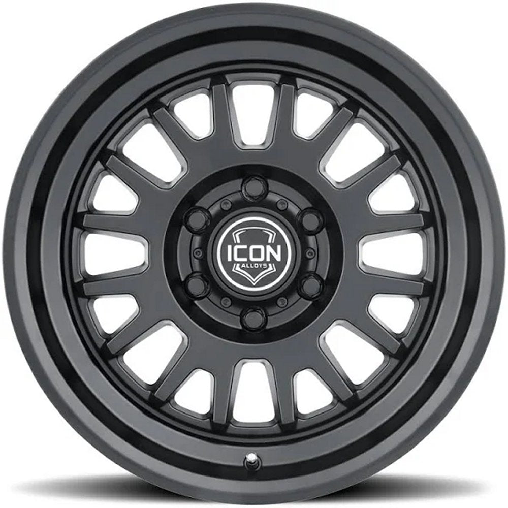(Special Pricing) 17x8.5 ICON Anza Satin Black 6x135 6mm - Flex Offroad