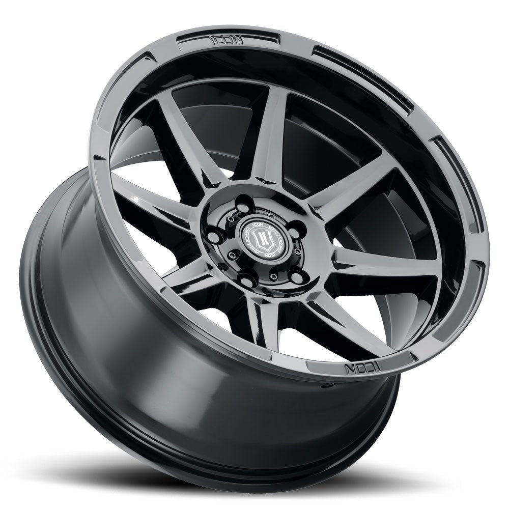 (Special Pricing) 20x10 ICON Bandit Gloss Black 5x150 -24mm - Flex Offroad