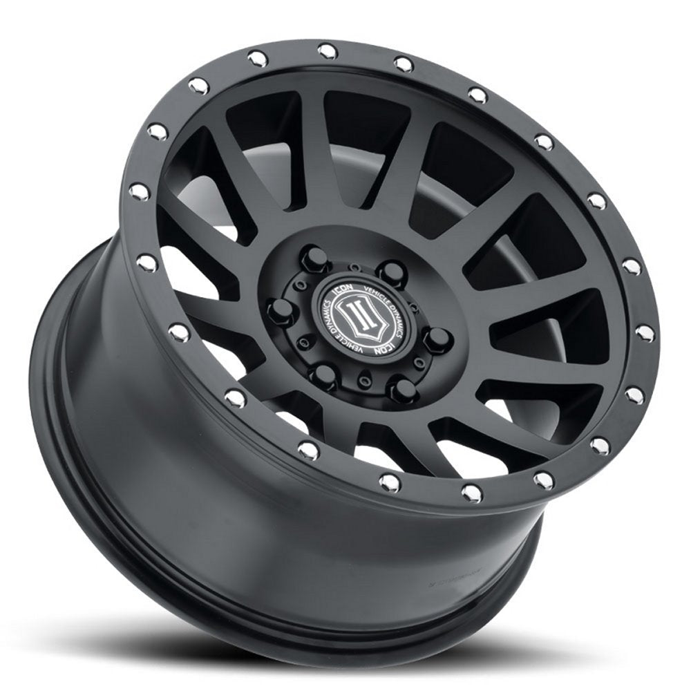 (Special Pricing) 18x9 ICON Compression Satin Black (6 Lug) 6x5.5/139.7 25mm - Flex Offroad