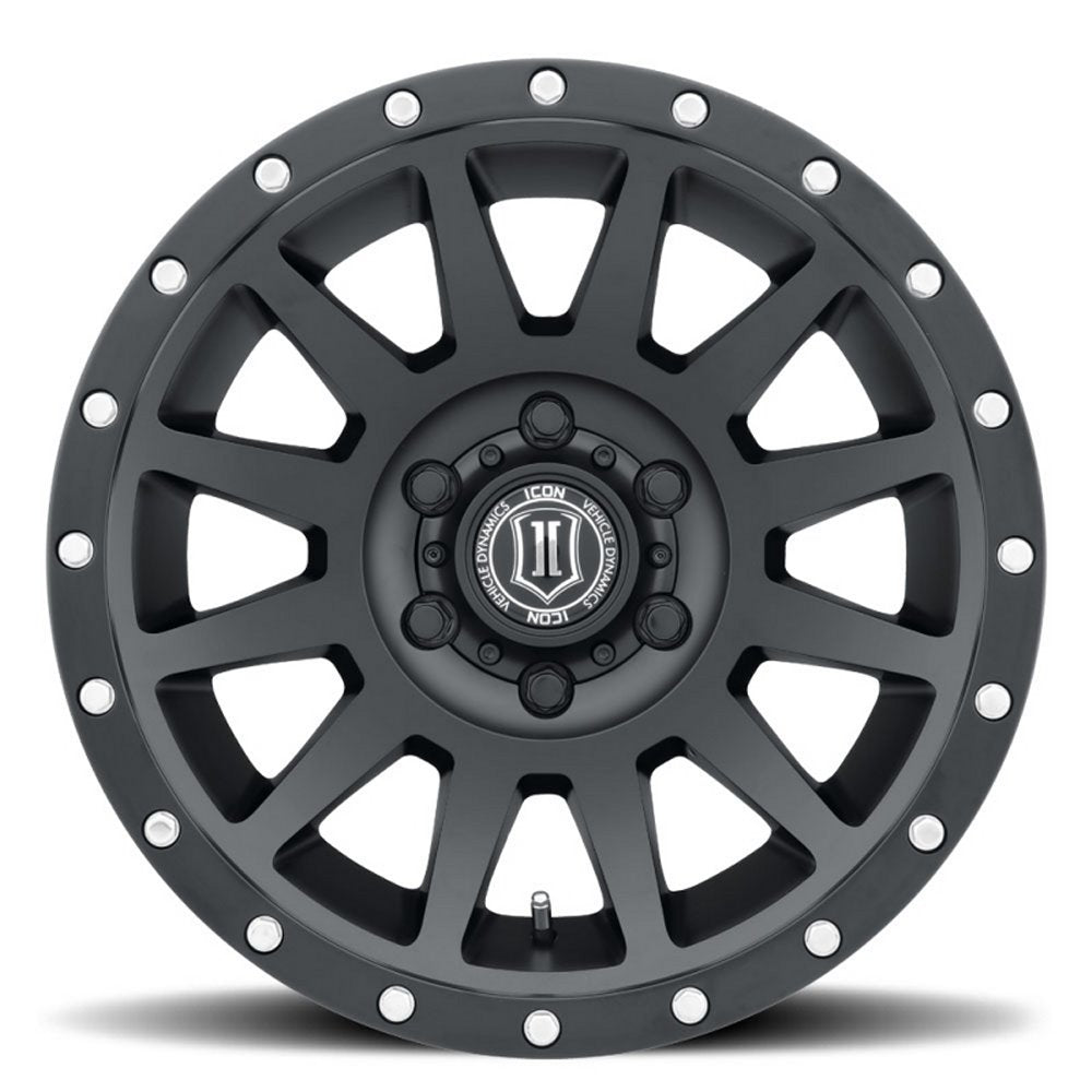 (Special Pricing) 18x9 ICON Compression Satin Black (6 Lug) 6x5.5/139.7 25mm - Flex Offroad