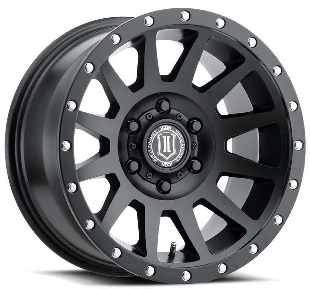 (Special Pricing) 18x9 ICON Compression Satin Black (6 Lug) 6x5.5/139.7 25mm - Flex Offroad