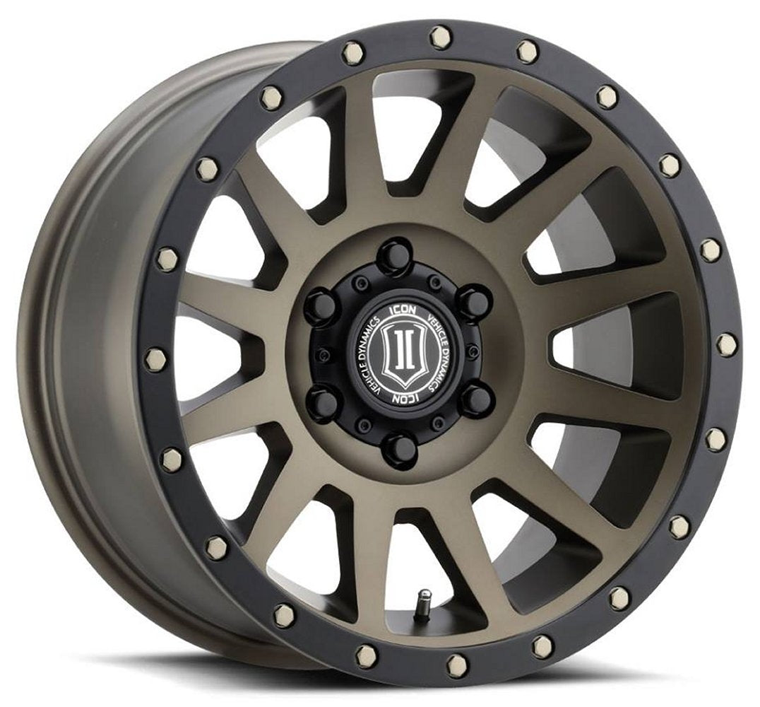 (Special Pricing) 17x8.5 ICON Compression Bronze (6 Lug) 6x5.5/139.7 0mm - Flex Offroad
