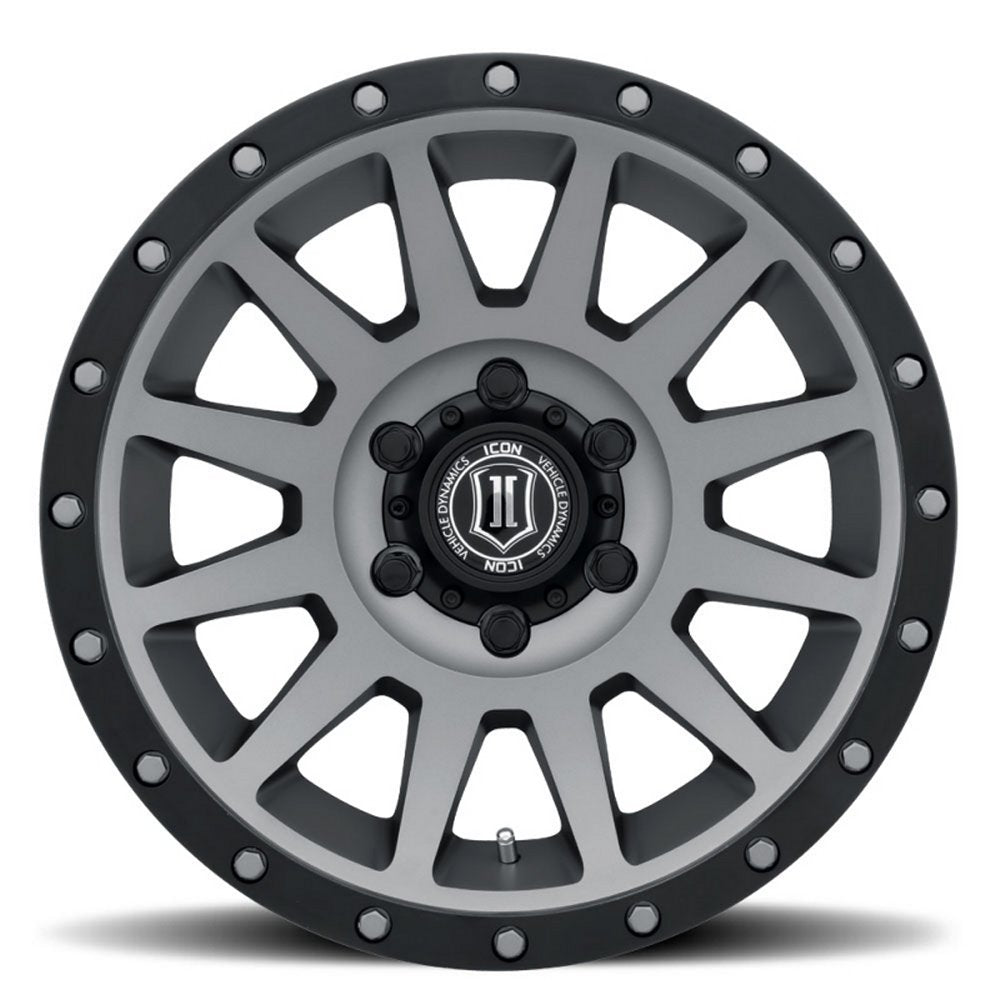 (Special Pricing) 17x8.5 ICON Compression Titanium (6 Lug) 6x5.5/139.7 0mm - Flex Offroad