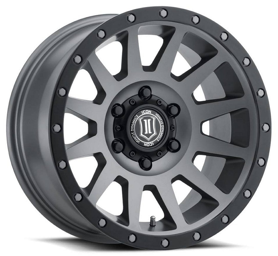(Special Pricing) 18x9 ICON Compression Titanium (6 Lug) 6x5.5/139.7 25mm - Flex Offroad