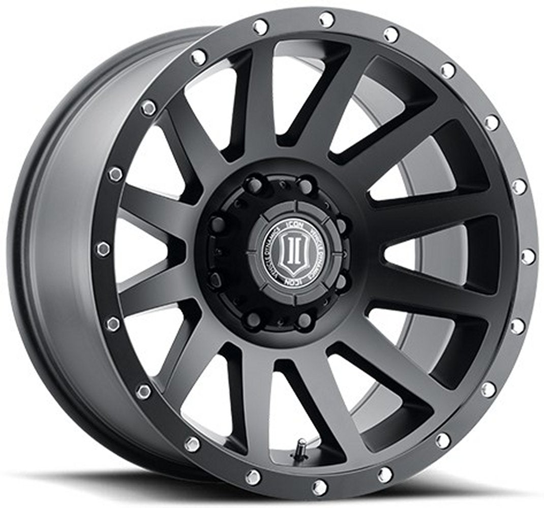 (Special Pricing) 20x10 ICON Compression Satin Black (8 Lug) 8x6.5/165 -19mm - Flex Offroad