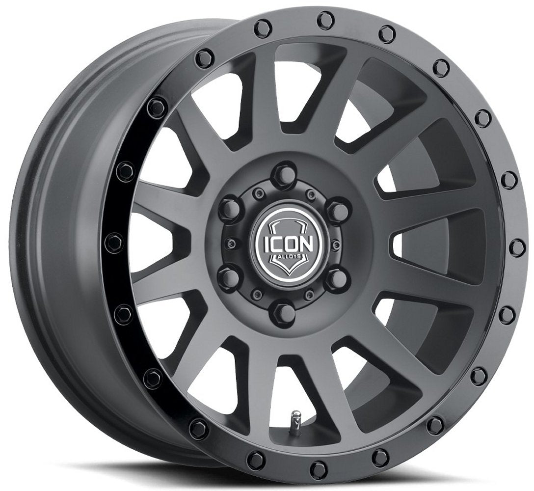 18x9 ICON Compression Double Black 5x5/127 -12mm