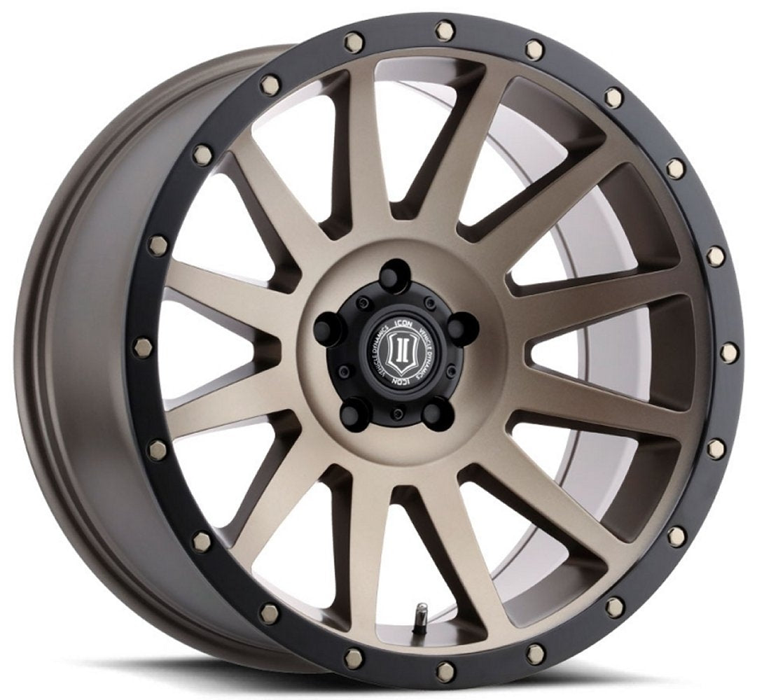 (Special Pricing) 17x8.5 ICON Compression Bronze (5 Lug) 5x150 25mm - Flex Offroad