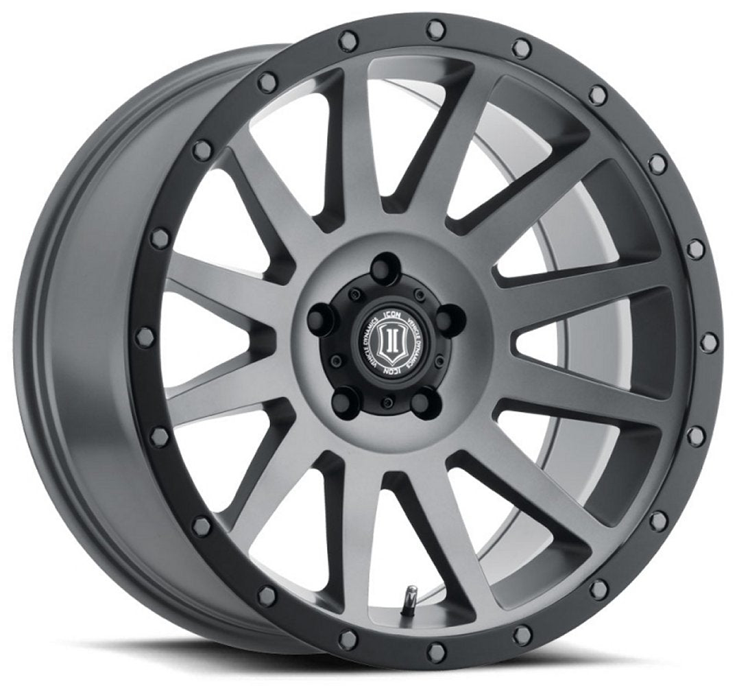 (Special Pricing) 20x10 ICON Compression Titanium (5 Lug) 5x5/127 -12mm - Flex Offroad