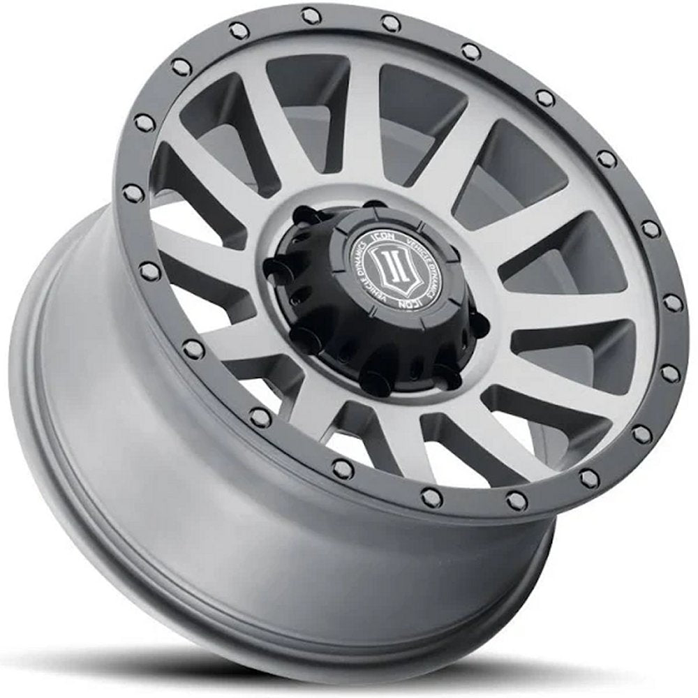 (Special Pricing) 18x9 ICON Compression HD Titanium 8x6.5/165 12mm - Flex Offroad