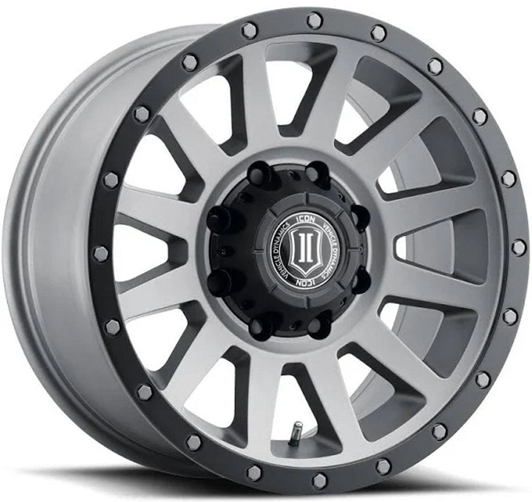 (Special Pricing) 18x9 ICON Compression HD Titanium 8x180 12mm - Flex Offroad
