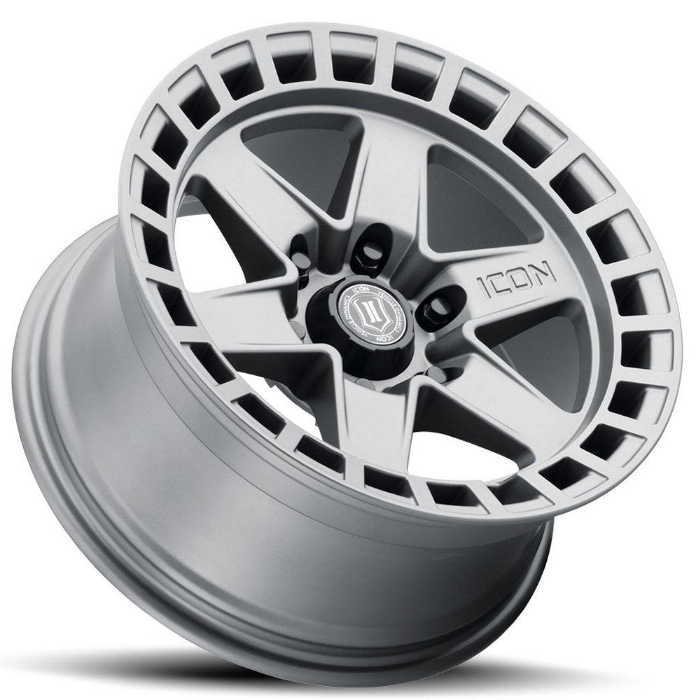 (Special Pricing) 17x8.5 ICON RAIDER Titanium (6 Lug) 6x5.5/139.7 0mm - Flex Offroad