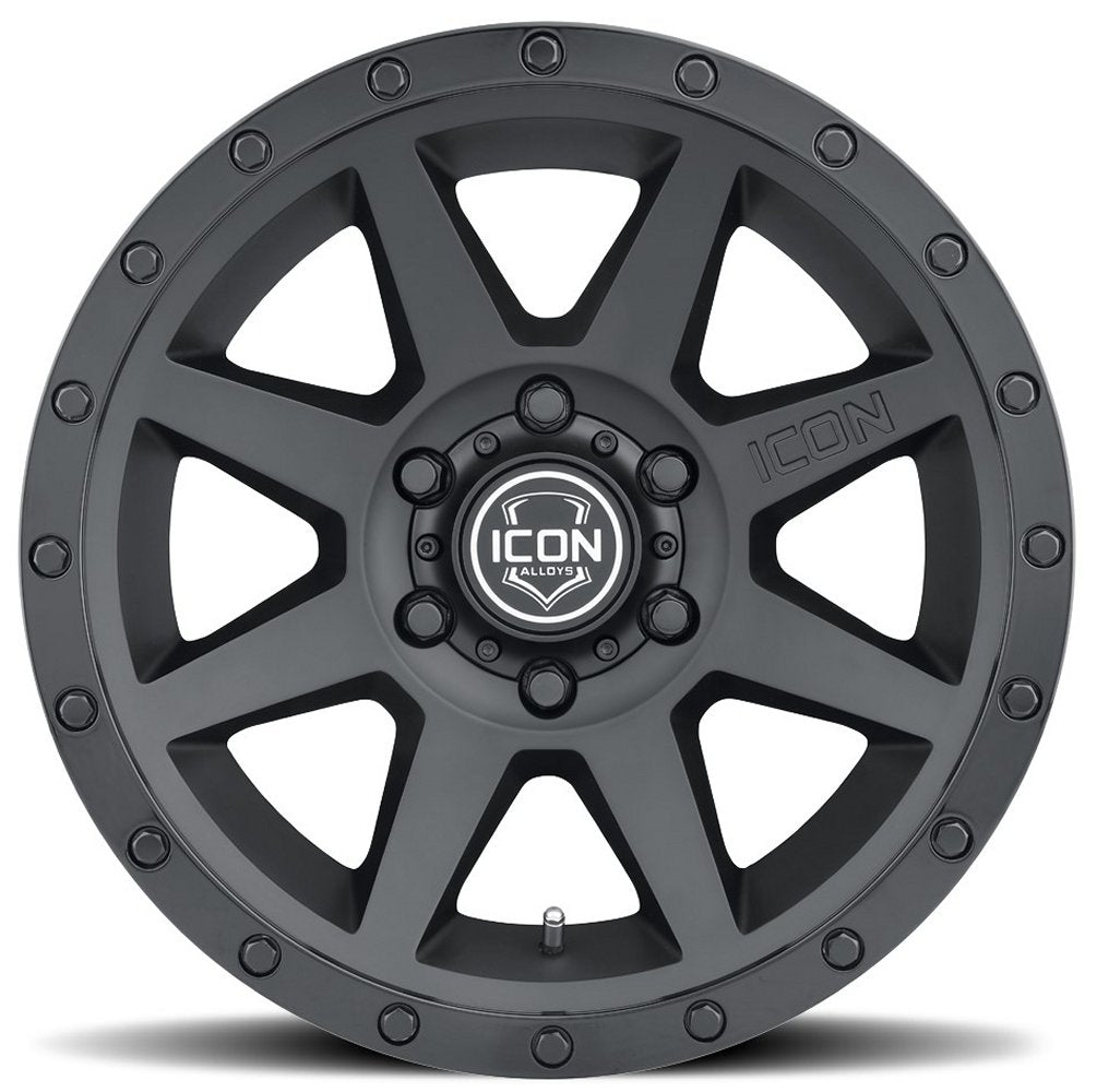 (Special Pricing) 17x8.5 ICON Rebound Double Black 6x135 6mm - Flex Offroad