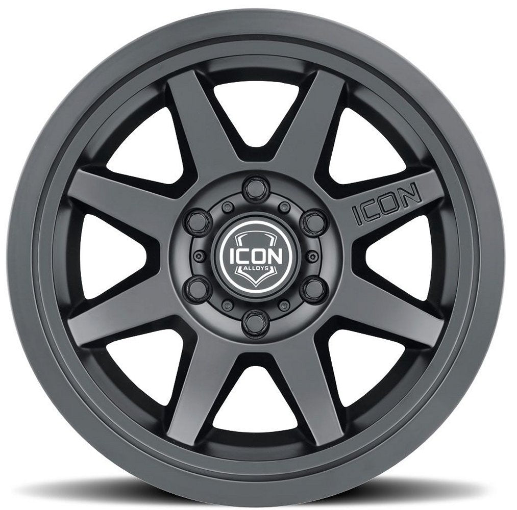 (Special Pricing) 17x8.5 ICON Rebound SLX Satin Black 5x5/127 -6mm - Flex Offroad