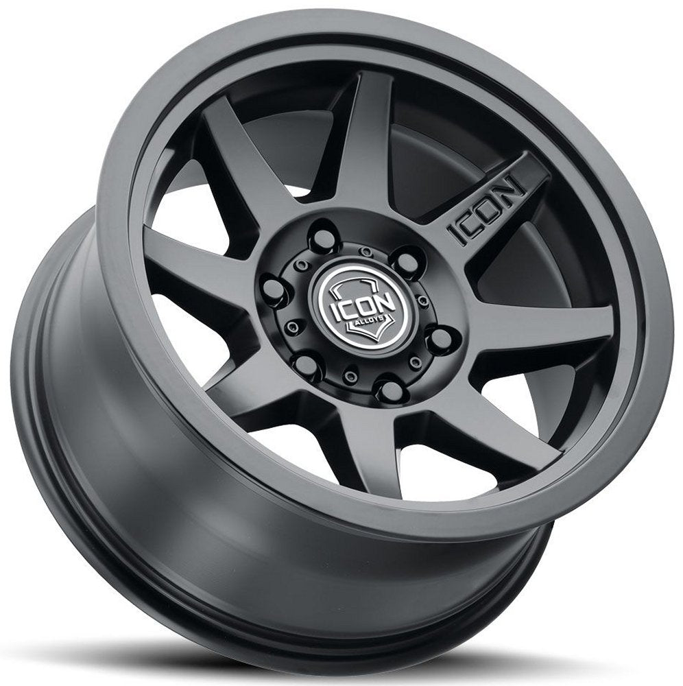(Special Pricing) 17x8.5 ICON Rebound SLX Satin Black 6x5.5/139.7 25mm - Flex Offroad