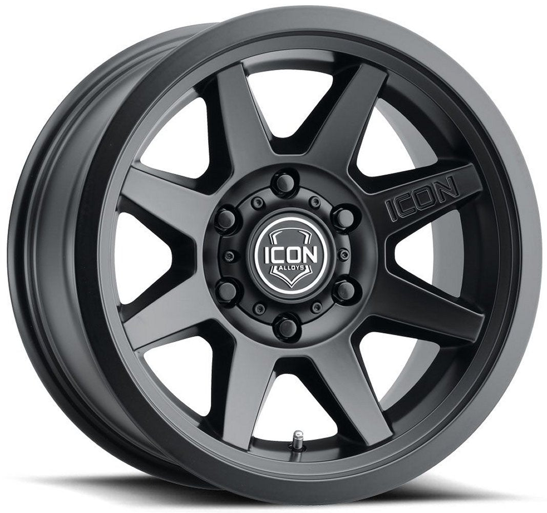 (Special Pricing) 17x8.5 ICON Rebound SLX Satin Black 6x5.5/139.7 25mm - Flex Offroad