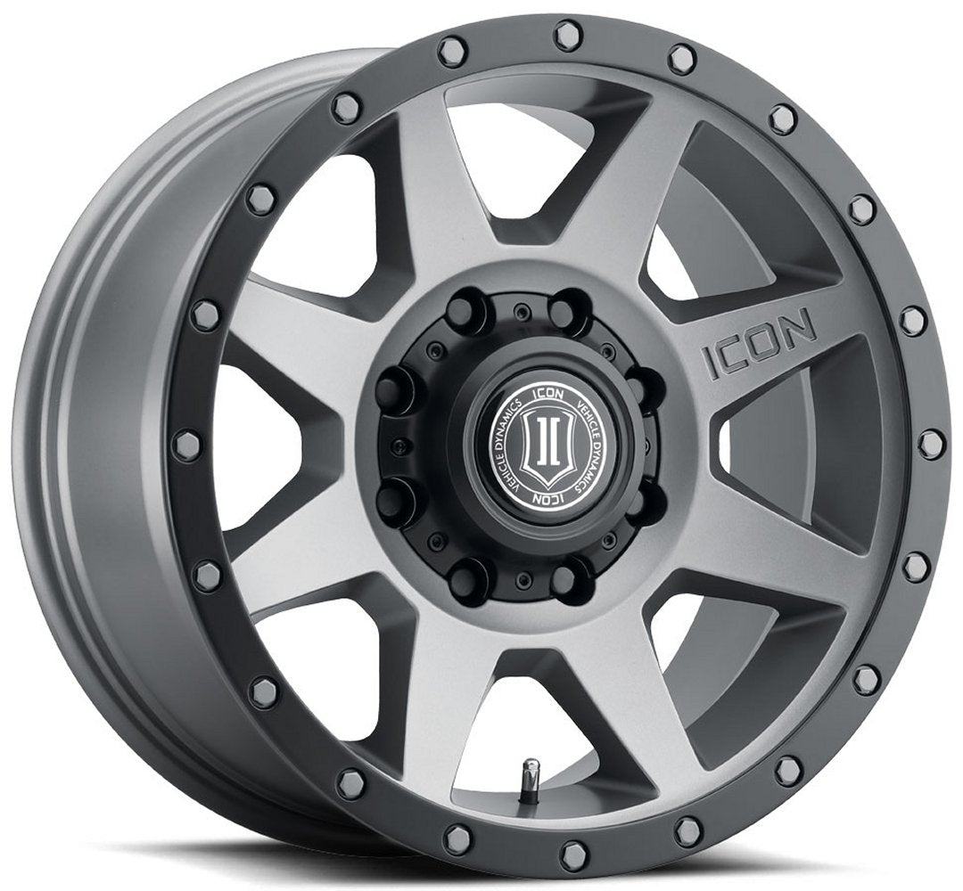 (Special Pricing) 20x9 ICON Rebound Titanium (8 Lug) 8x6.5/165 12mm - Flex Offroad