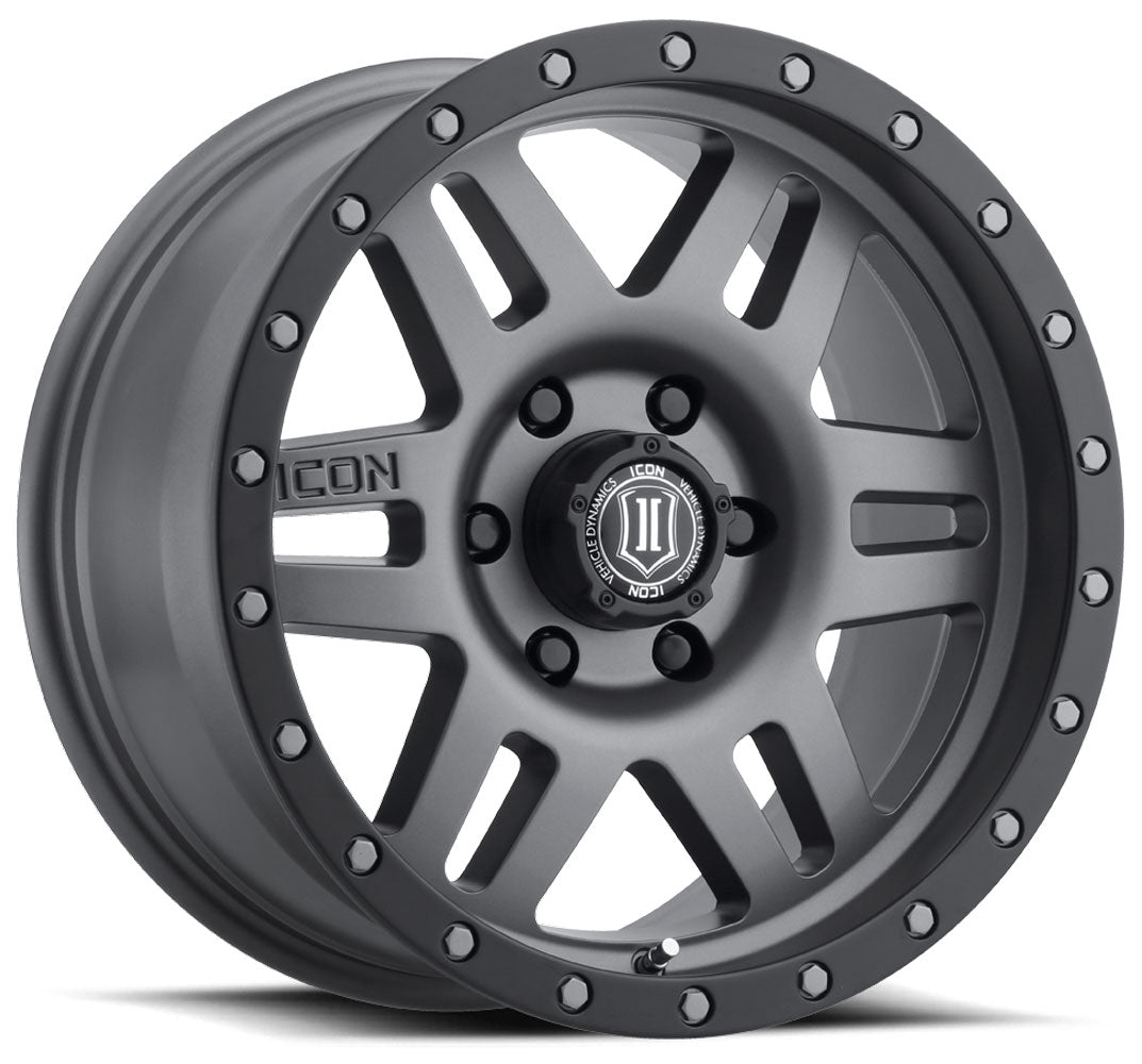 (Special Pricing) 17x8.5 ICON Six Speed Titanium (6 Lug) 6x5.5/139.7 25mm - Flex Offroad