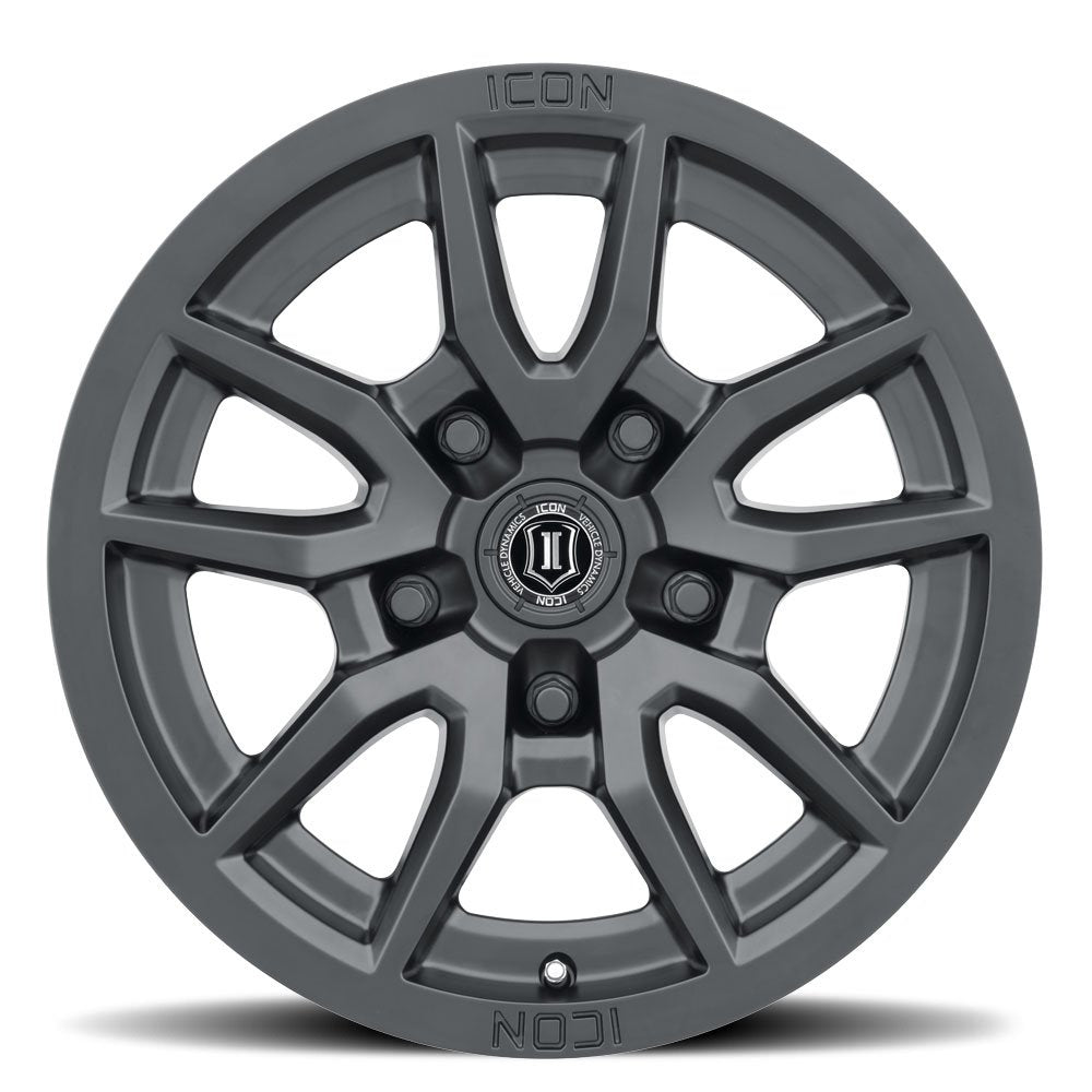 (Special Pricing) 17x8.5 ICON Vector 5 Satin Black 5x150 25mm - Flex Offroad