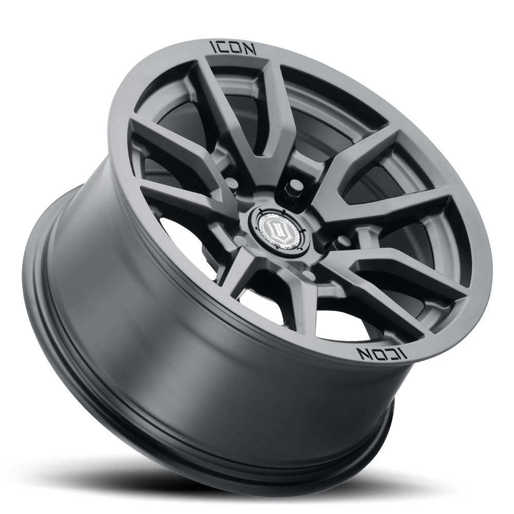(Special Pricing) 17x8.5 ICON Vector 5 Satin Black 5x150 25mm - Flex Offroad