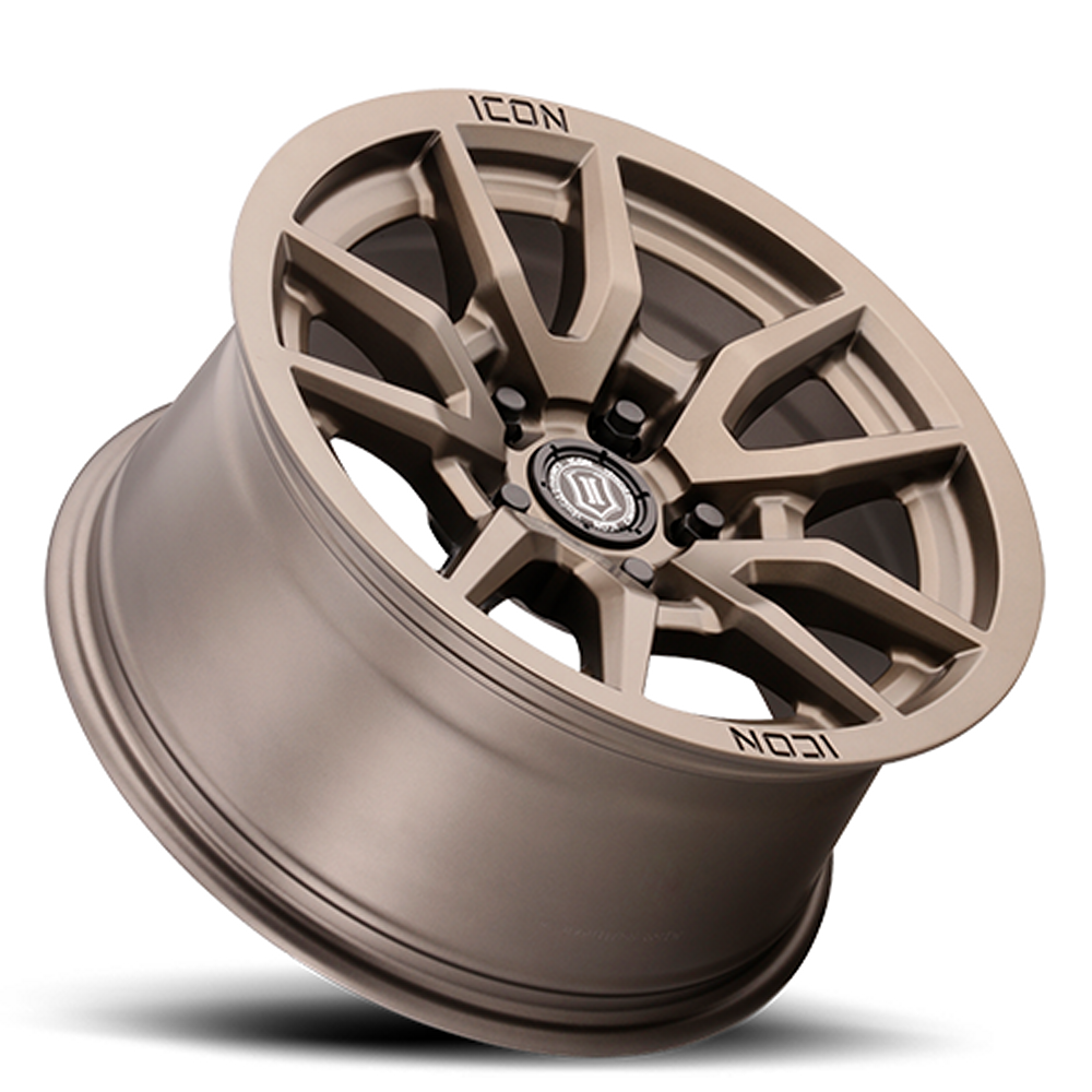 (Special Pricing) 17x8.5 ICON Vector 5 Bronze 5x5/127 -6mm - Flex Offroad