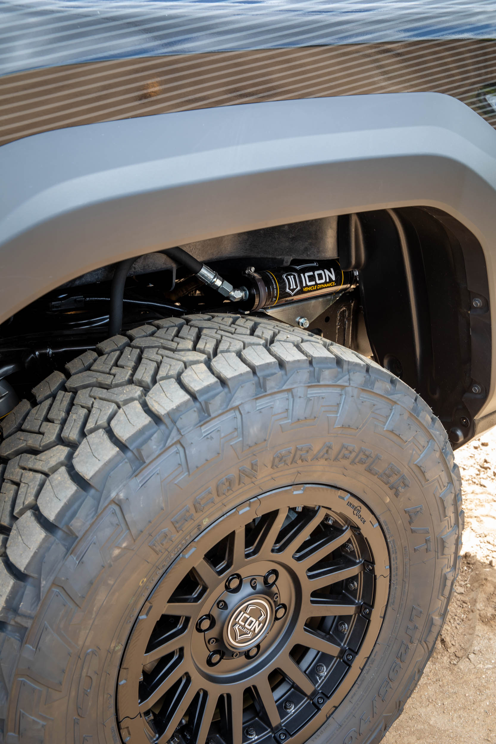 ICON 2024-2025 Toyota Tacoma 1.25-3" Lift, Stage 4 Suspension System, Tubular, Overland Rear Springs K53294TX