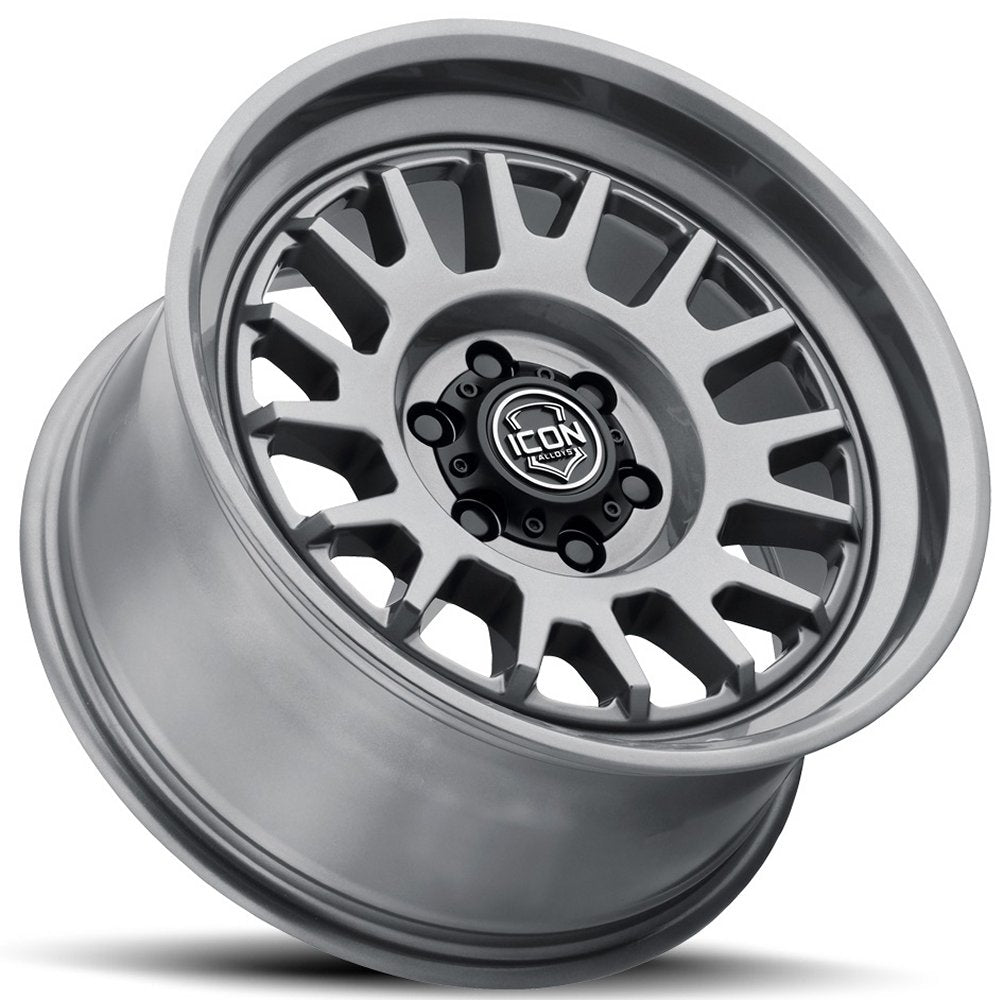 (Special Pricing) 17x8.5 ICON Anza Gunmetal 5x5/127 -6mm - Flex Offroad