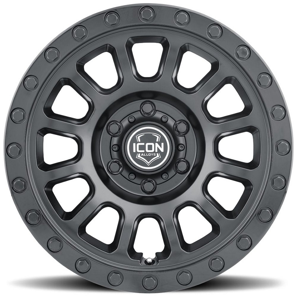17x8.5 ICON Hulse Double Black 5x150 25mm