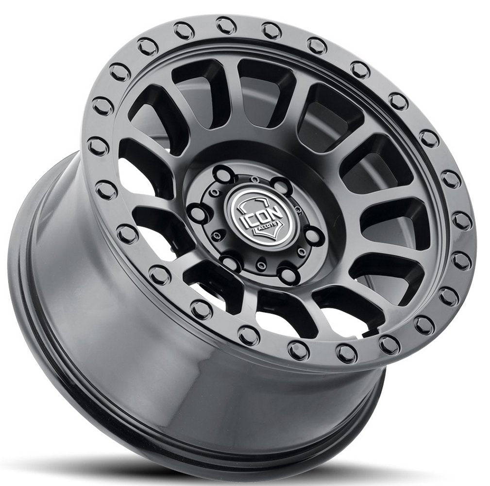 17x8.5 ICON Hulse Double Black 5x150 25mm