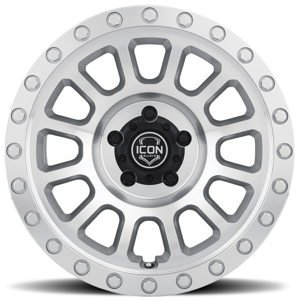 18x9 ICON Hulse Silver Machined 5x5/127 -12mm