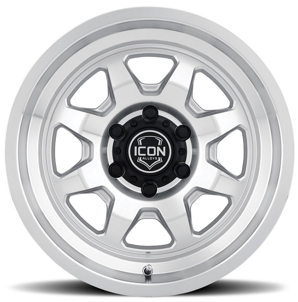 17x8.5 ICON Nuevo Silver Machined 6x135 6mm