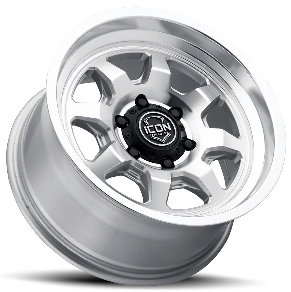 17x8.5 ICON Nuevo Silver Machined 6x135 6mm