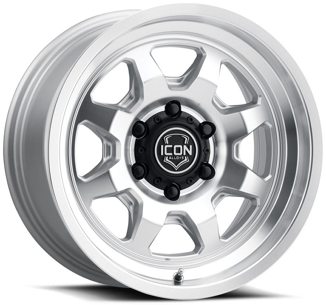 17x8.5 ICON Nuevo Silver Machined 6x135 6mm