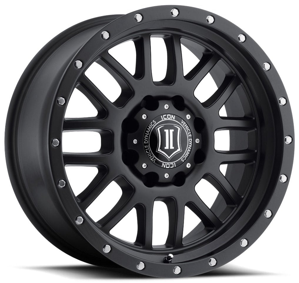 (Special Pricing) 20x9 ICON Alpha Satin Black (8 Lug) 8x180 12mm - Flex Offroad