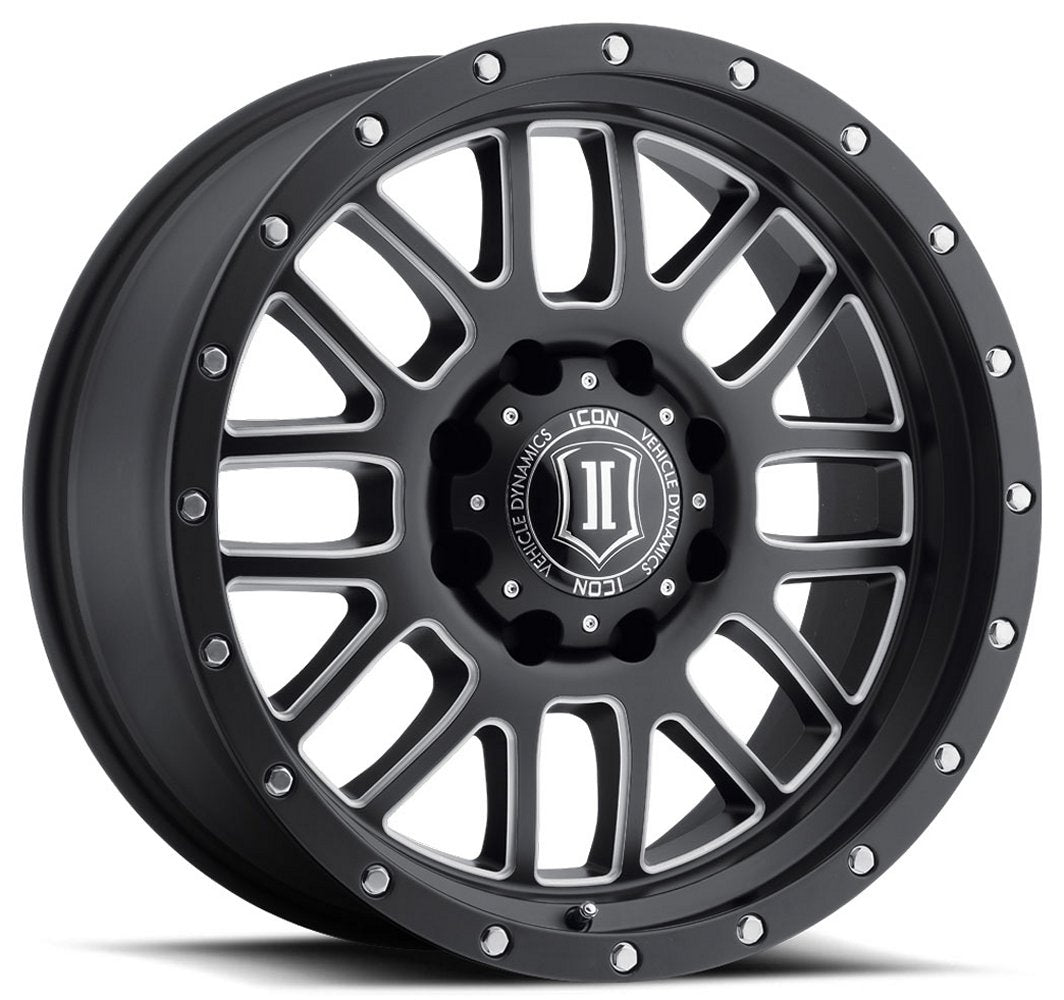 (Special Pricing) 20x9 ICON Alpha Satin Black Milled (8 Lug) 8x6.5/165 19mm - Flex Offroad